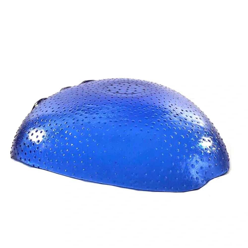 Vintage Strawberry Hobnob Glass Bowl in Cobalt Blue